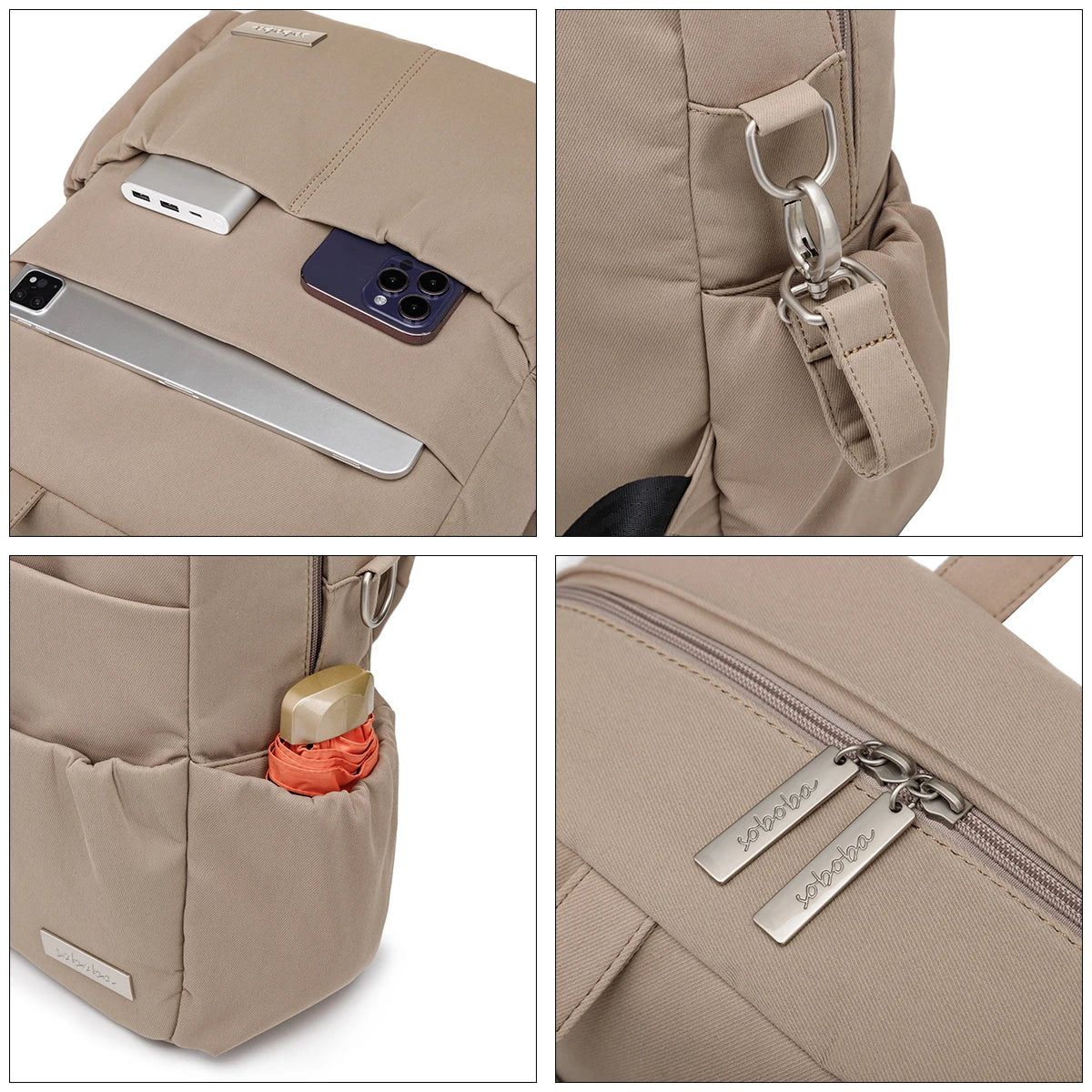 Soboba Waterproof Diaper Backpack – Large Capacity, Multi-Functional Mommy Bag for Travel & Outings