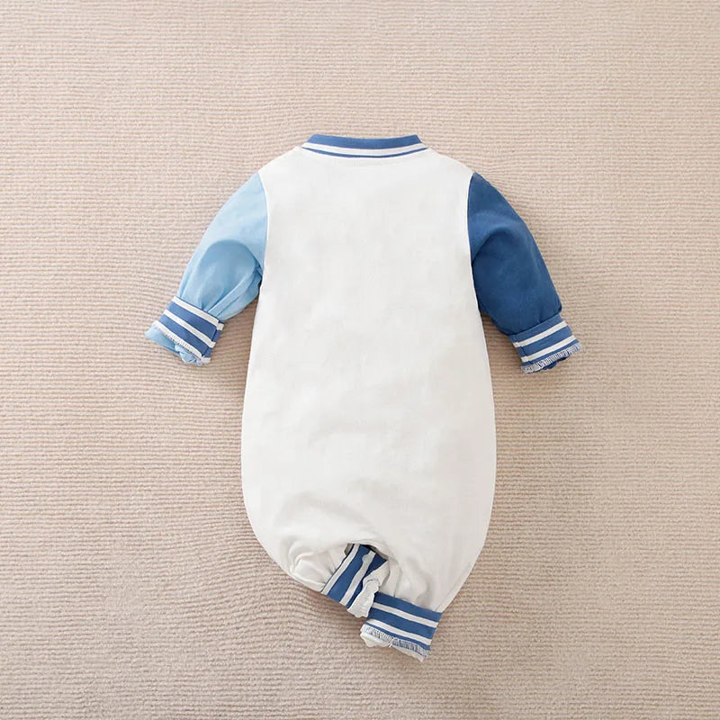 Baby Jumpsuit, 0–18M, Baseball & Teddy Bear