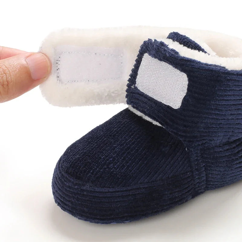 Baby Winter Snow Boots (0–18M) – Plush Soft Sole Toddler Shoes