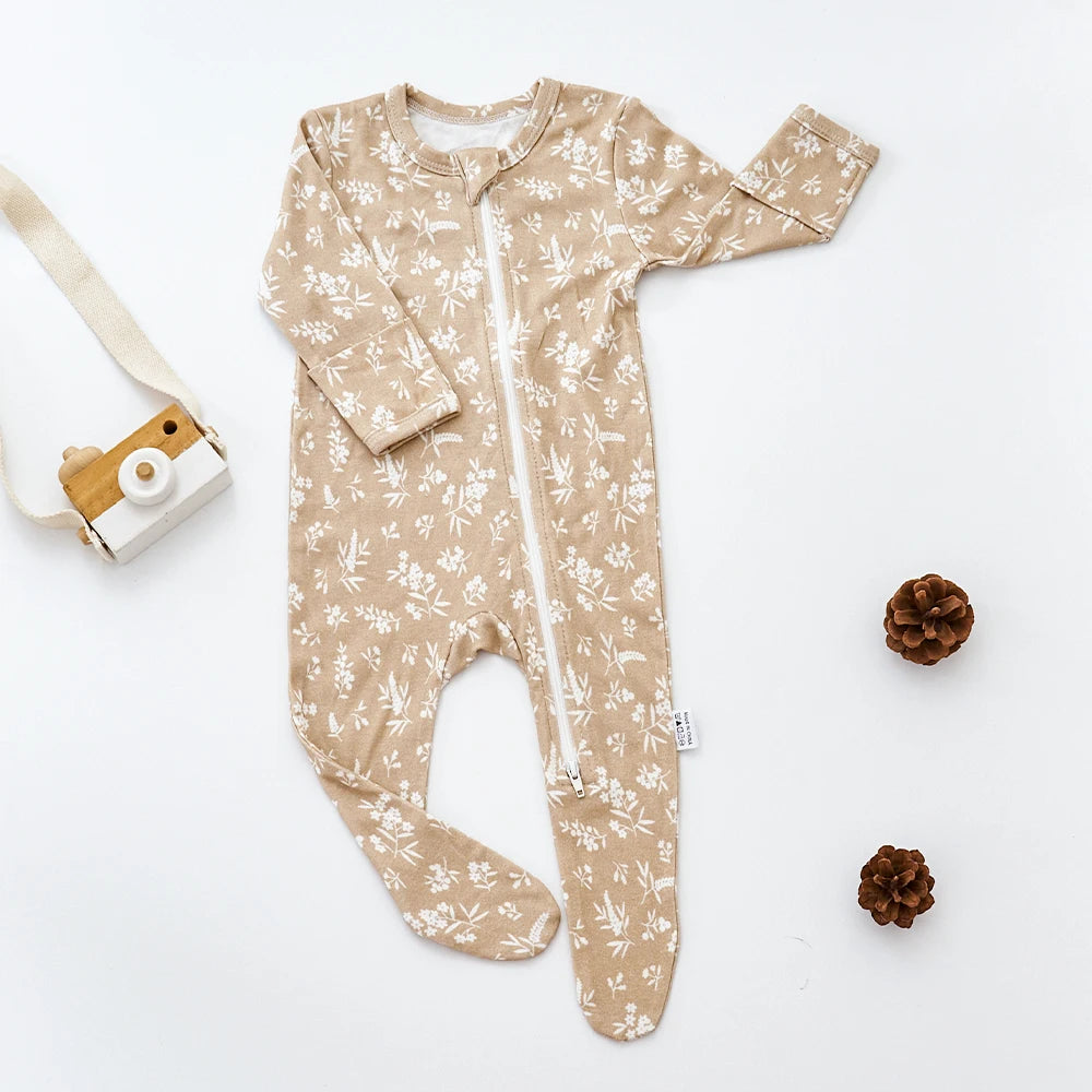 Newborn Boys & Girls Wrapped Foot Jumpsuit