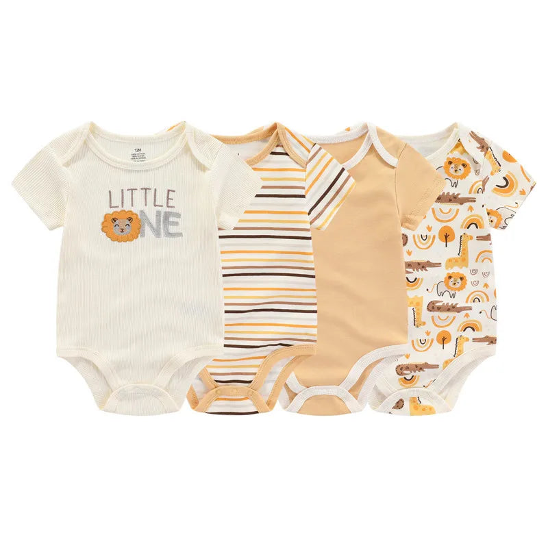 Baby Boys & Girls Cotton Onesies (4PCS)