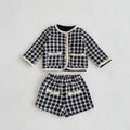 Cute Baby 2-Piece Set, Plaid Shirt & Shorts