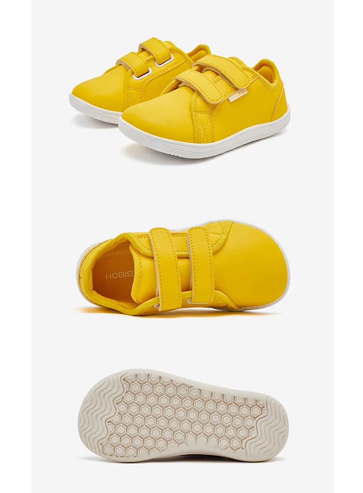Kids Barefoot Sneakers – Lightweight Wide-Toe Hook & Loop Shoes