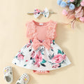 0-1 Year Old Baby Flower Bow Dress Headband