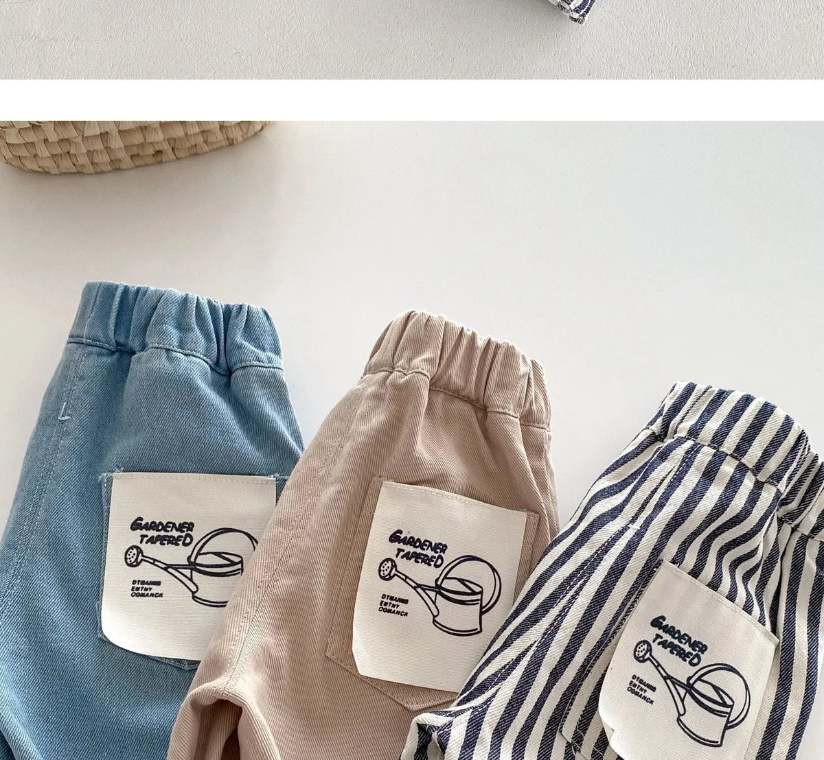 Kids Spring Striped Denim Pants (0–5Y)