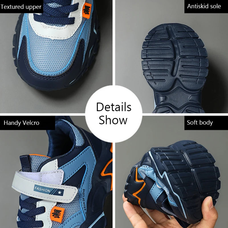 Kids Breathable Sneakers – Outdoor Casual & Sport Shoes (5–16 Years)