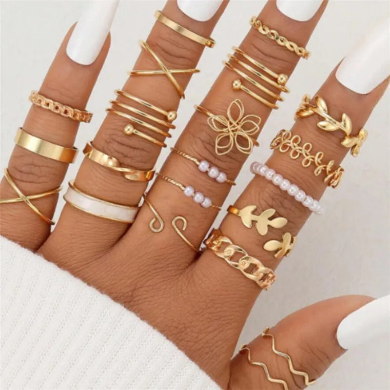 Heart Geometric Gold Butterfly Ring