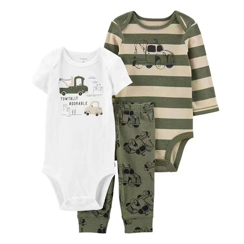 Baby Boy/Girl Animal 3-Piece Outfit – Autumn (0–12M)