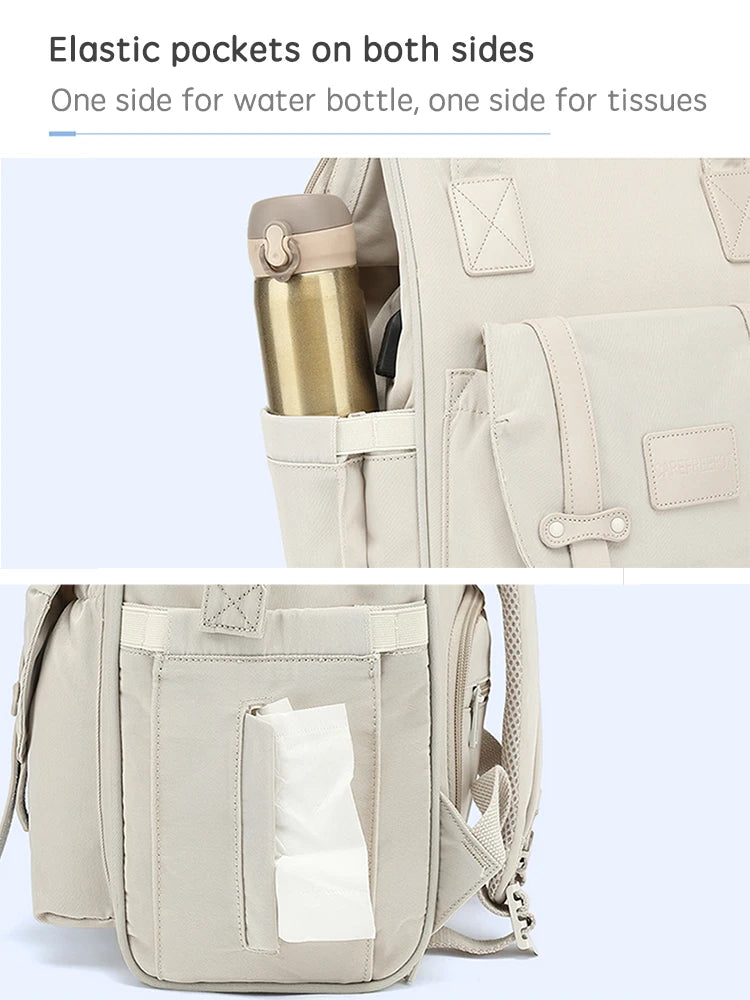 Maternity Diaper Backpack for Travel – Waterproof with Stroller Hooks