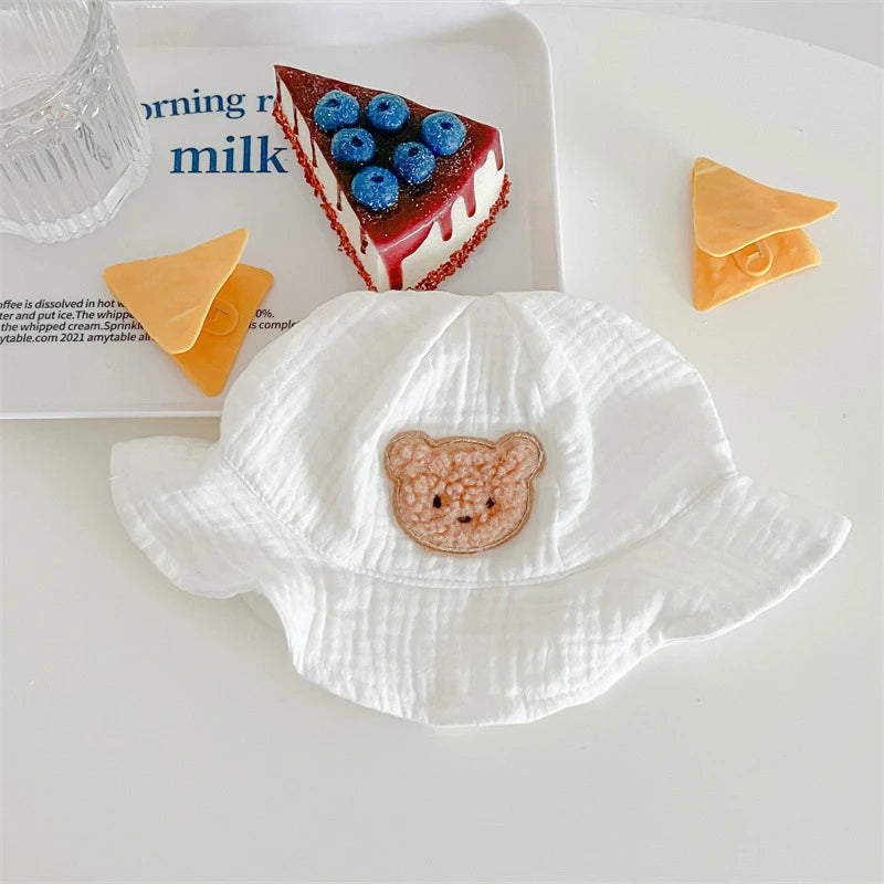 Summer Baby Girls Romper with Hat Cartoon Cherry Bear Jumpsuit