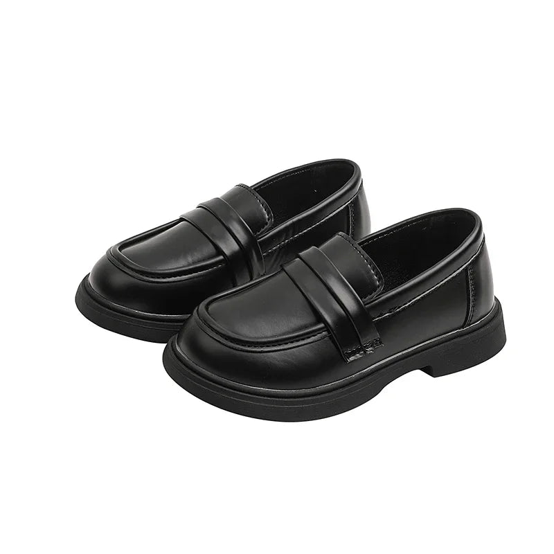 Kids’ Leather Loafers – Soft Princess Party & School Shoes