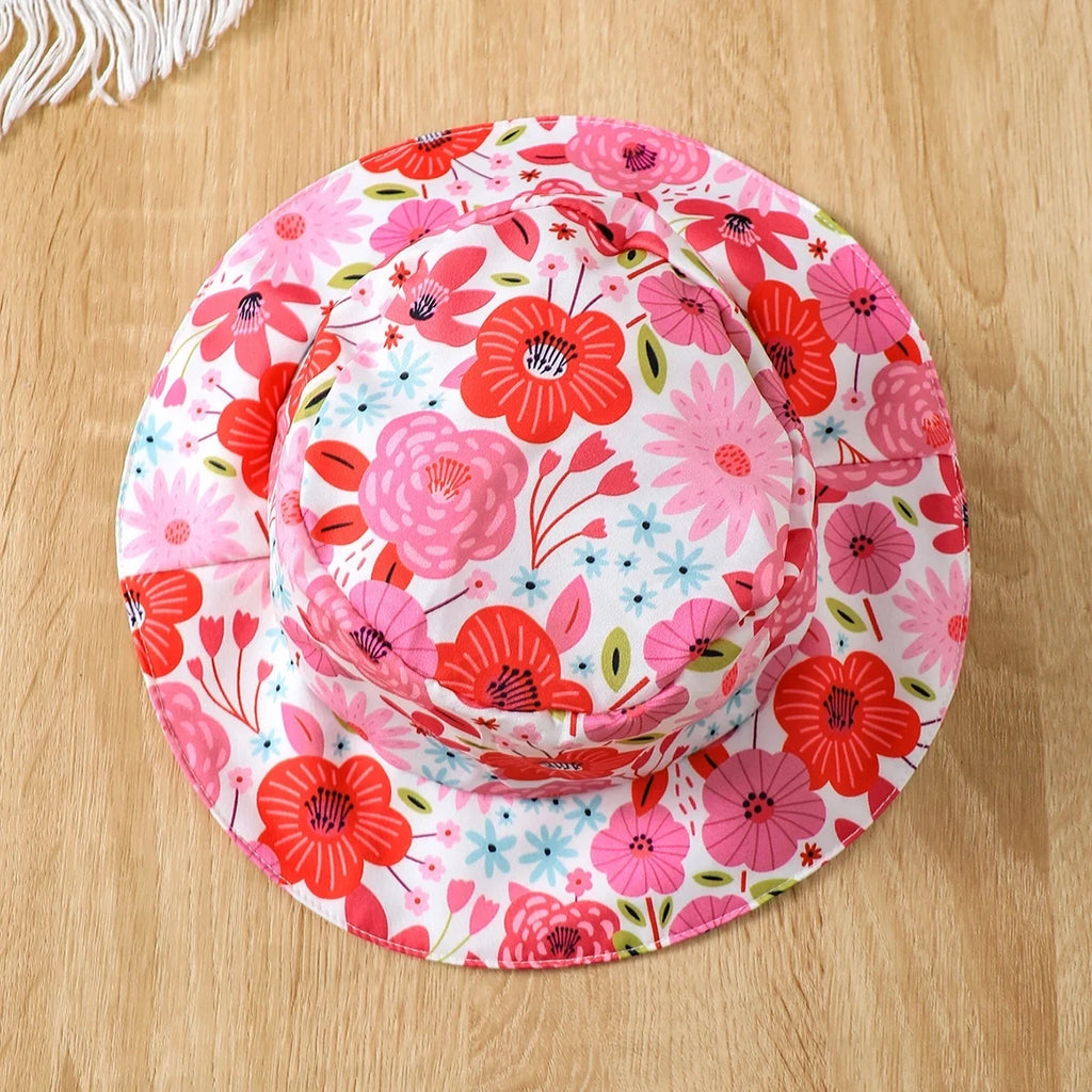 Summer Dress,Strap Dress & Hat Two Piece Set for 0-3 Year