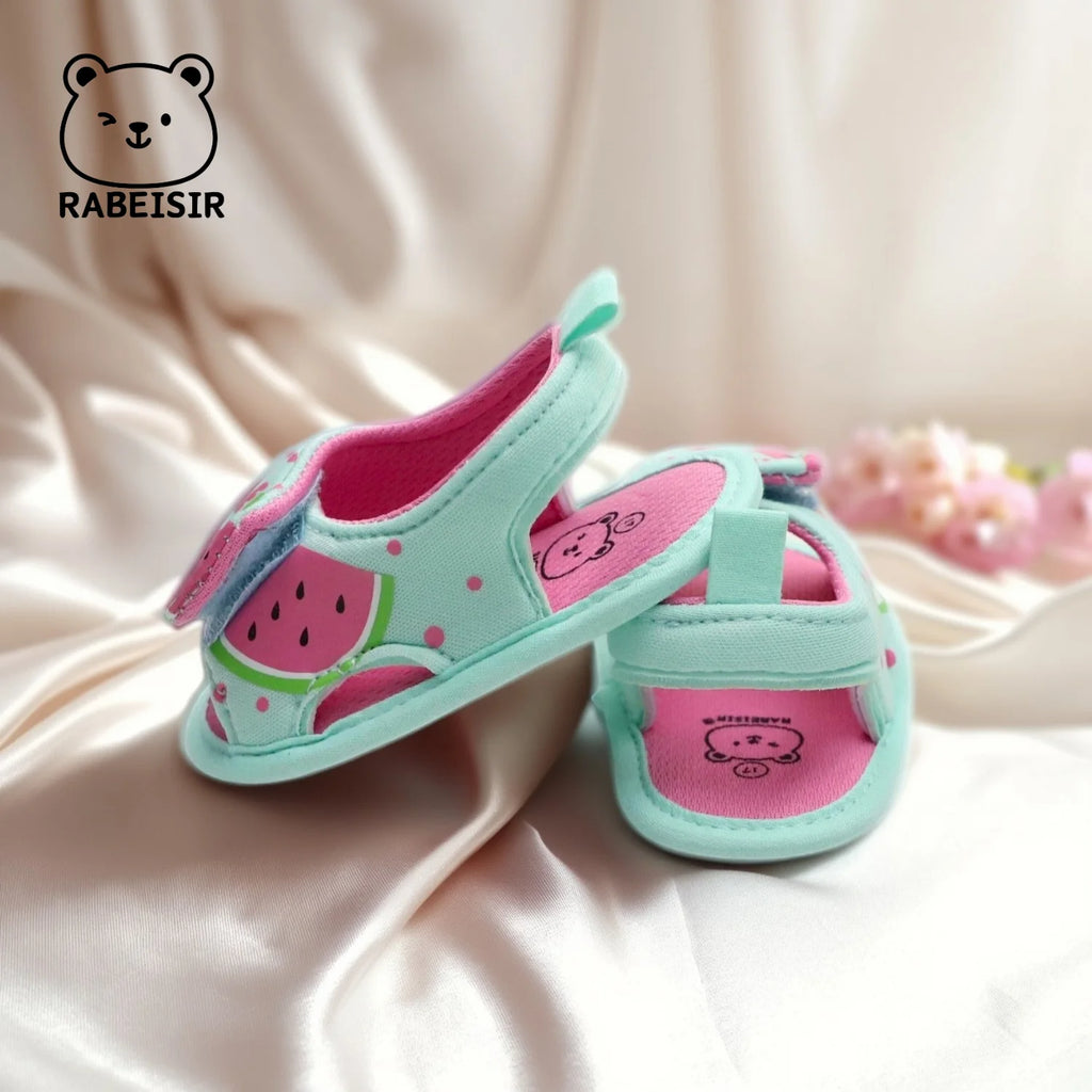 Baby Girl Summer Sandals (0–18M) – Princess Watermelon Cloth Shoes