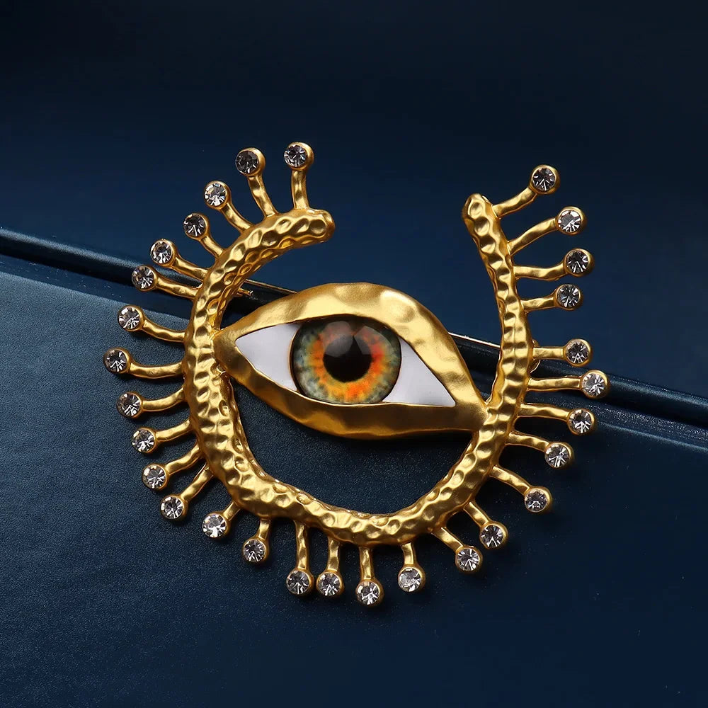 Deluxe Exaggerated Eye Brooch Baroque