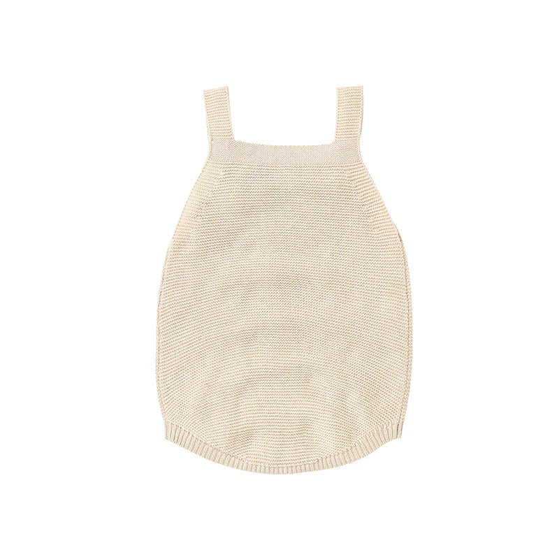 Newborn Baby Boys & Girls Sleeveless Knit Jumpsuit