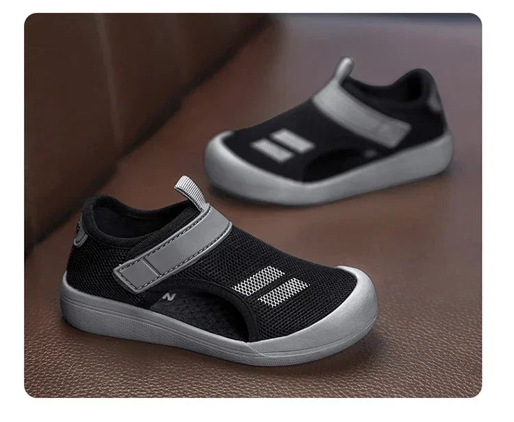 Kids Mesh Sport Sandals – Lightweight Closed-Toe Casual Shoes (23-36)