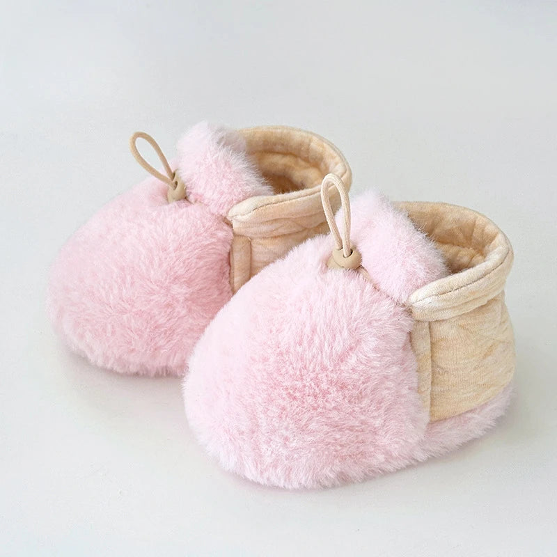Baby Winter Booties (0–12M) – Soft Sole Non-Slip First Walkers