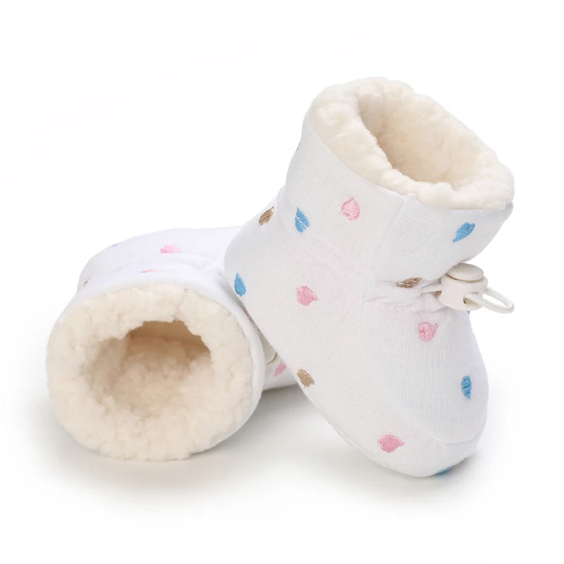 Baby Winter Snow Boots – Soft Sole Cotton First-Step Toddler Shoes