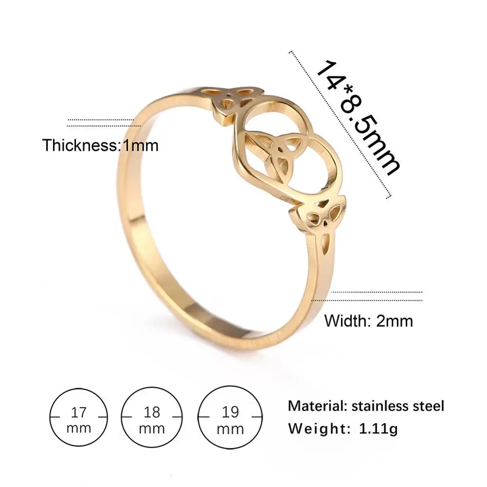 Cazador  Triquetra Irish Celtics Knot Rings for Women Stainless Steel Talisman Amulet Man Ring Jewelry 2026 Couple Gifts