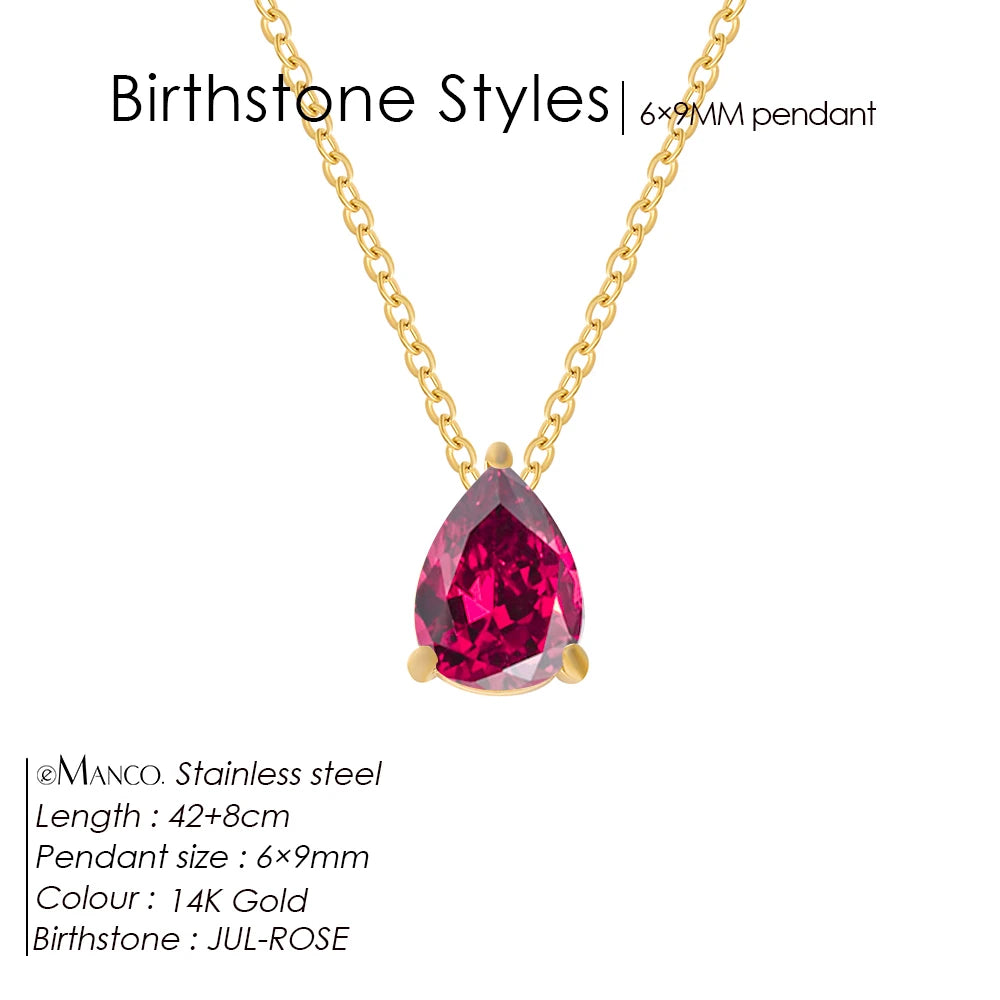 Teardrop Zircon Necklace