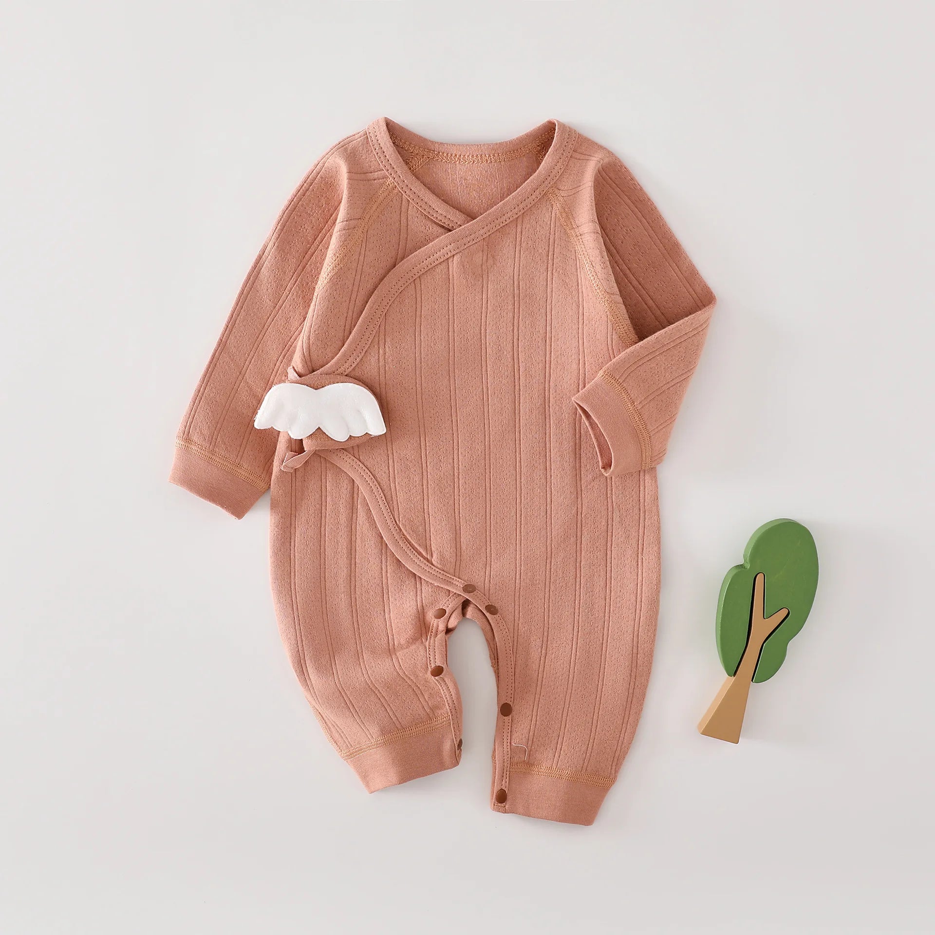 Infant Long Sleeve Cotton Jumpsuit, 0–6 Months