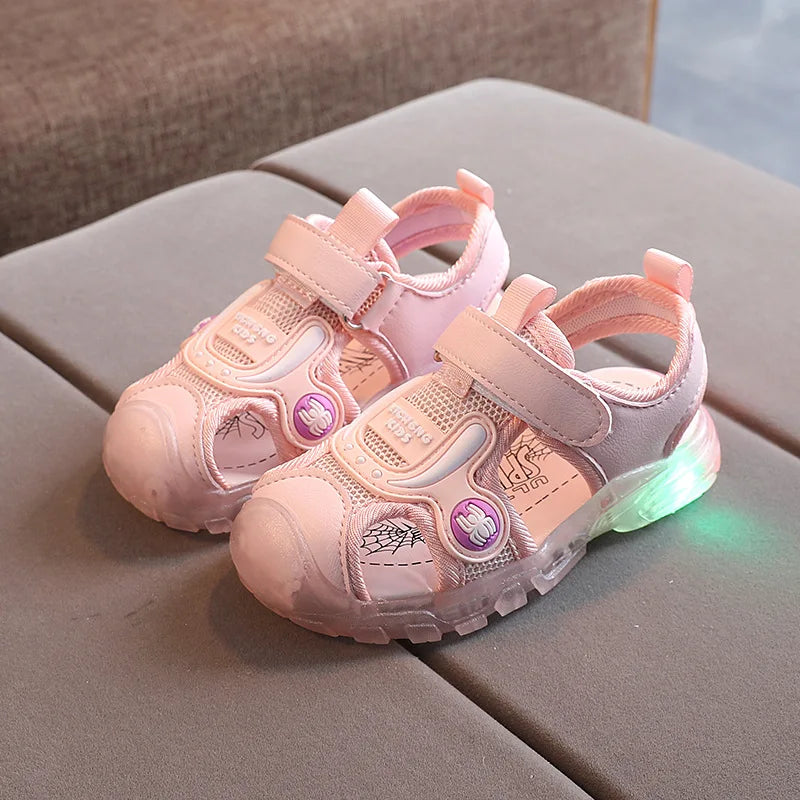 Toddler LED Sandals – Soft Sole Cartoon Summer Shoes