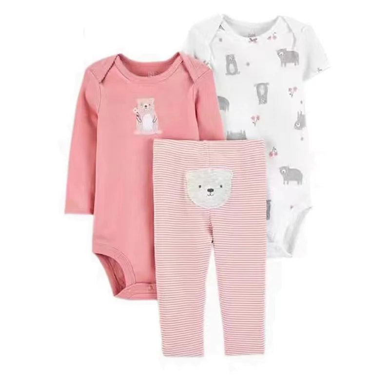 Baby Boy/Girl Animal 3-Piece Outfit – Autumn (0–12M)