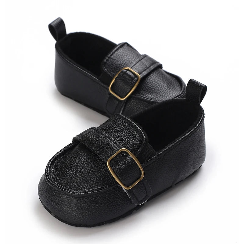 Baby Christening Shoes (0–18M) – PU Leather Moccasins for Boys & Girls
