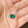 Luxury Retro Emerald Green Oval Square