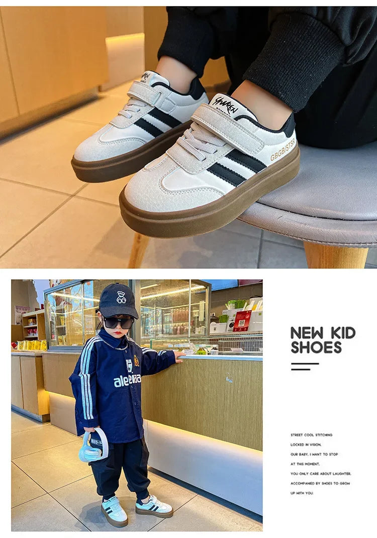 Kids Casual Sneakers – Breathable Anti-Skid Slip-On Shoes