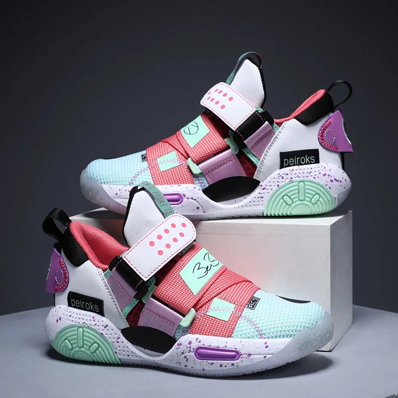 Kids 2024 Basketball Sneakers – Lightweight Non-Slip Sport Shoes