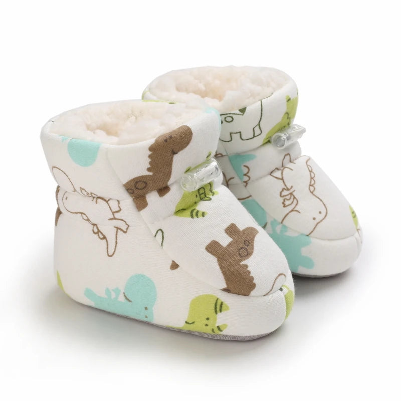 Baby Winter Snow Boots – Soft Sole Cotton First-Step Toddler Shoes