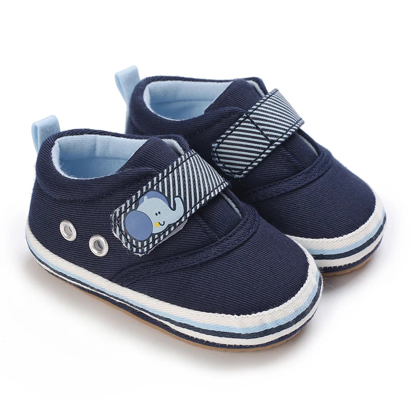 Baby First-Step Shoes (0–18M) – Soft Sole Non-Slip PU Leather Sneakers