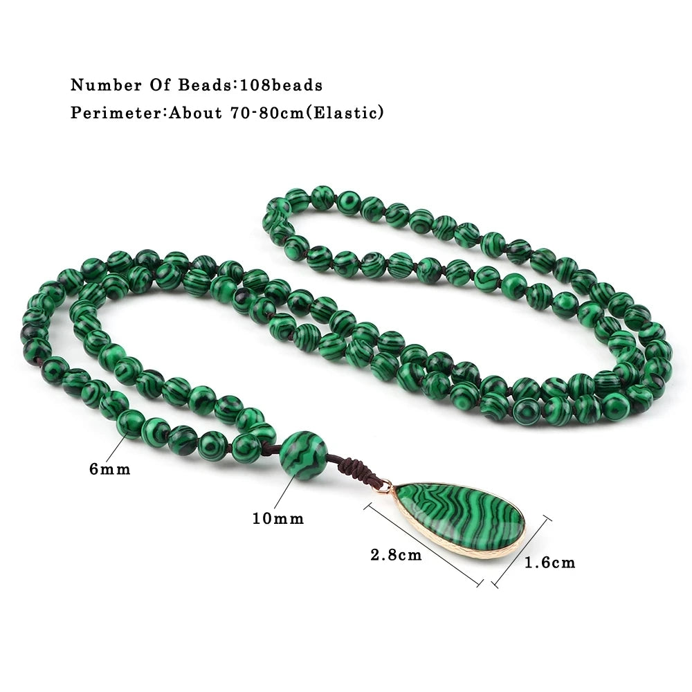 Natural Malachite Stone Beaded Necklaces&Bracelets