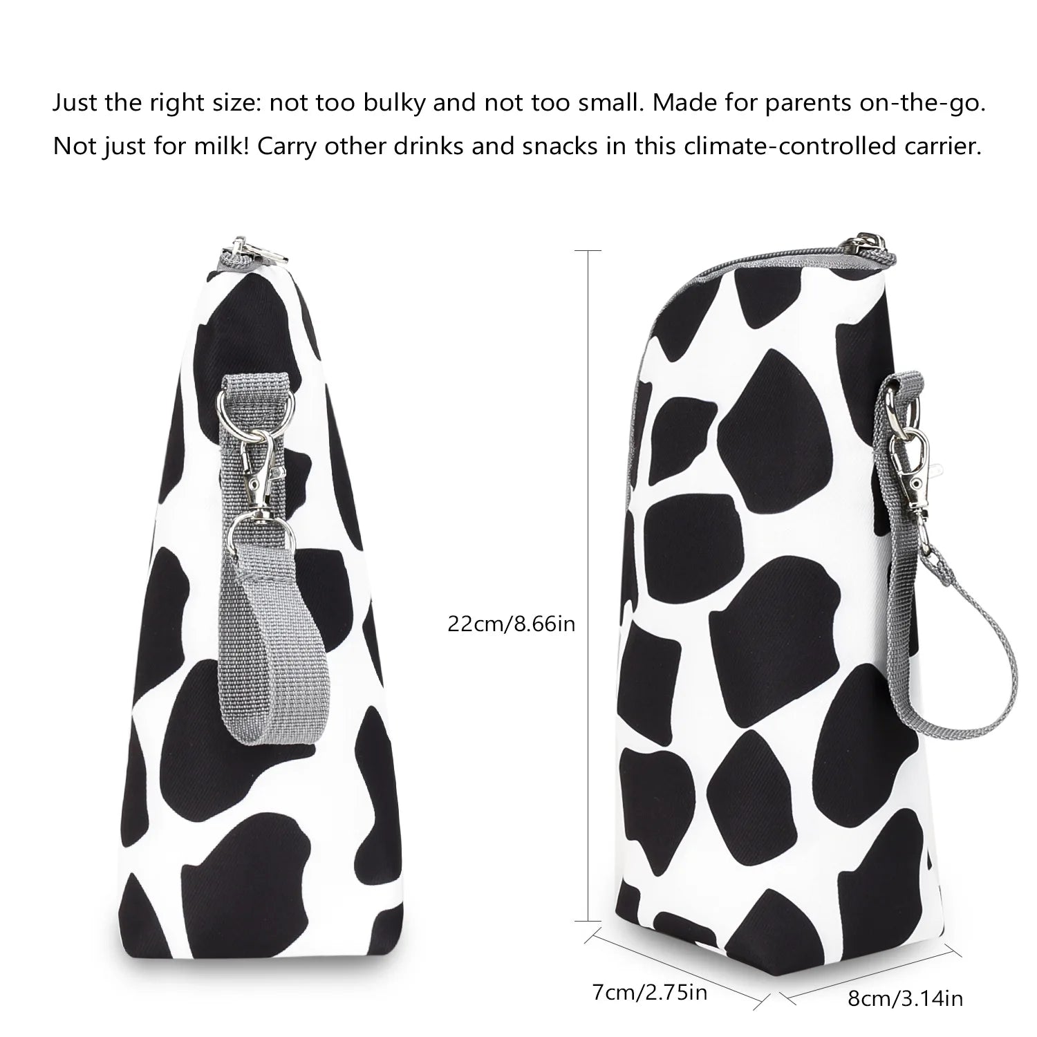 Portable Baby Feeding Bottle Bag – Aluminum Insulation, Stroller Hanging