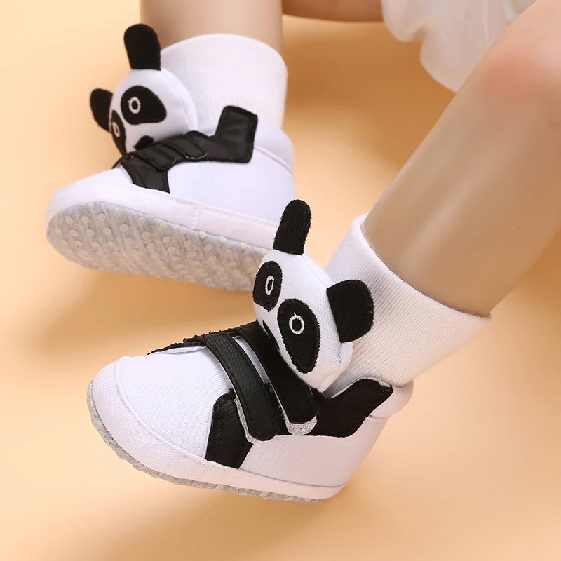 Infant Spring Sneakers (0–18M) – White Non-Slip Soft-Soled Shoes