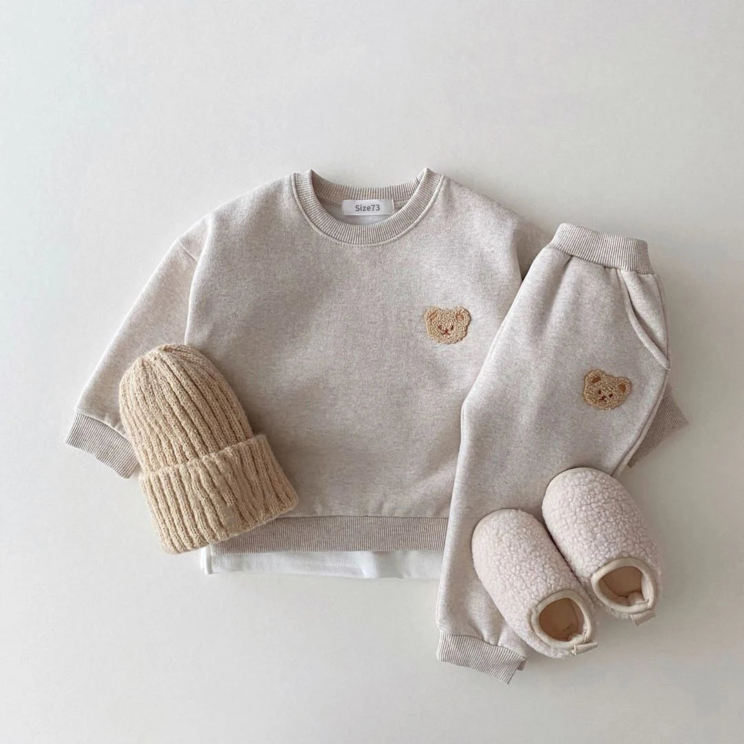 Baby Girl Winter Velvet 2PCS Set – Pullover & Pants
