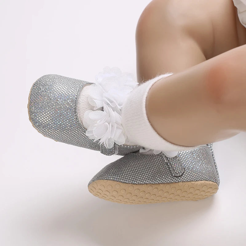Baby Shoes (0–18M) – Plush Soft Bow Casual Sneakers
