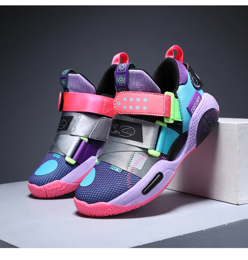 Kids’ Basketball Sneakers – Lightweight, Non-Slip Sports Shoes