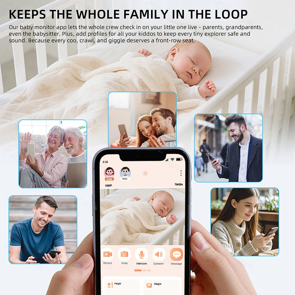 1080P HD Baby Monitor – WiFi, 4.3" Display & Night Vision
