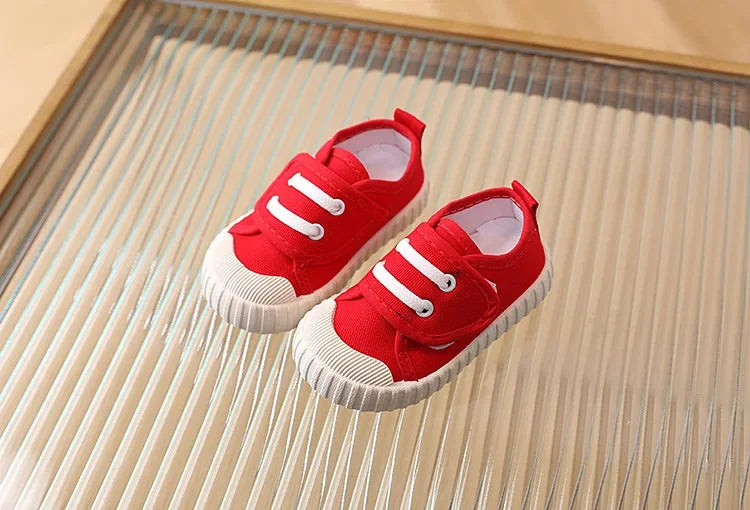 Kids Canvas Sneakers – Soft Breathable Candy-Colored Shoes
