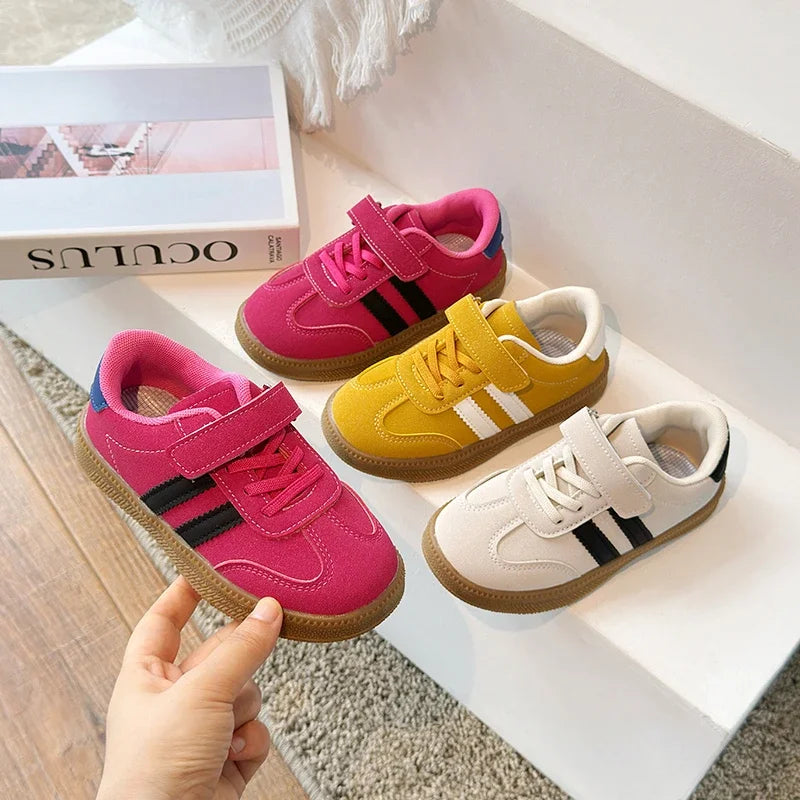 Kids PU Leather Sneakers