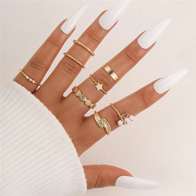 Heart Geometric Gold Butterfly Ring
