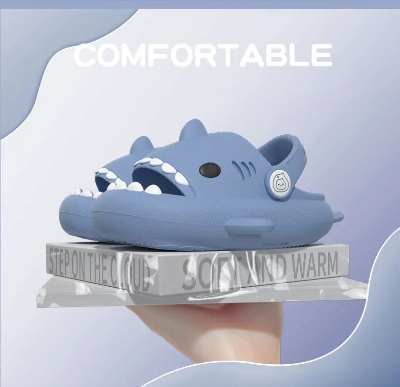 Kids Shark Cartoon Slippers – Soft Non-Slip EVA Sandals