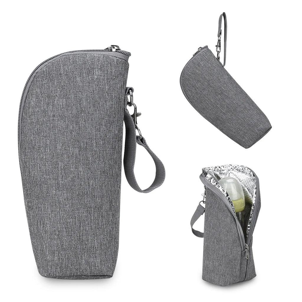 Portable Baby Feeding Bottle Bag – Aluminum Insulation, Stroller Hanging