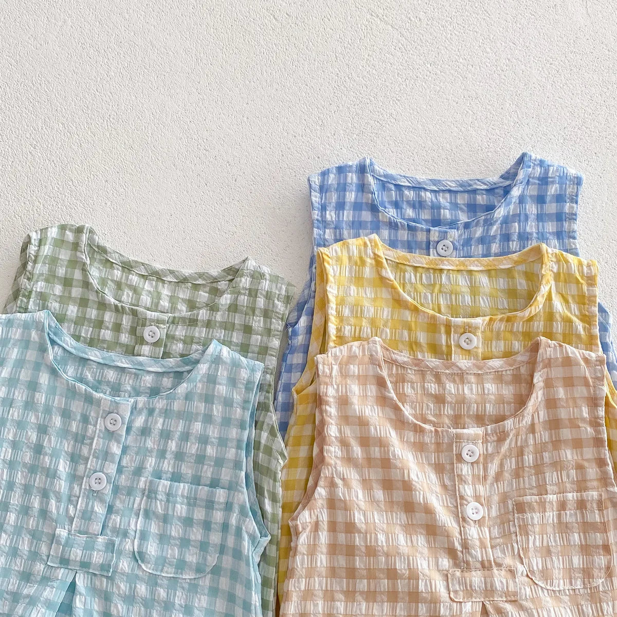 Baby Plaid Sleeveless Jumpsuit (0-24M)