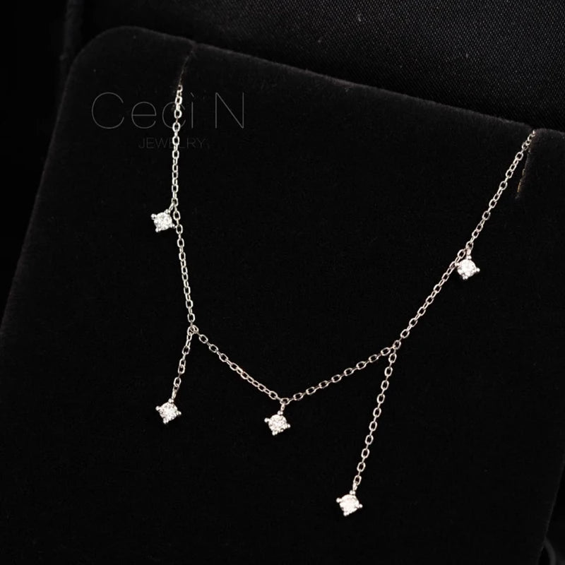 925 Sterling Silver Zircon Star Charms