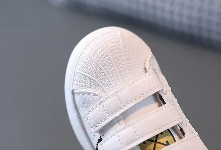 Kids White Sneakers – Breathable Non-Slip Casual Shoes