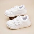 Unisex Toddlers’ White Sneakers – Lightweight Non-Slip First Walking Shoes