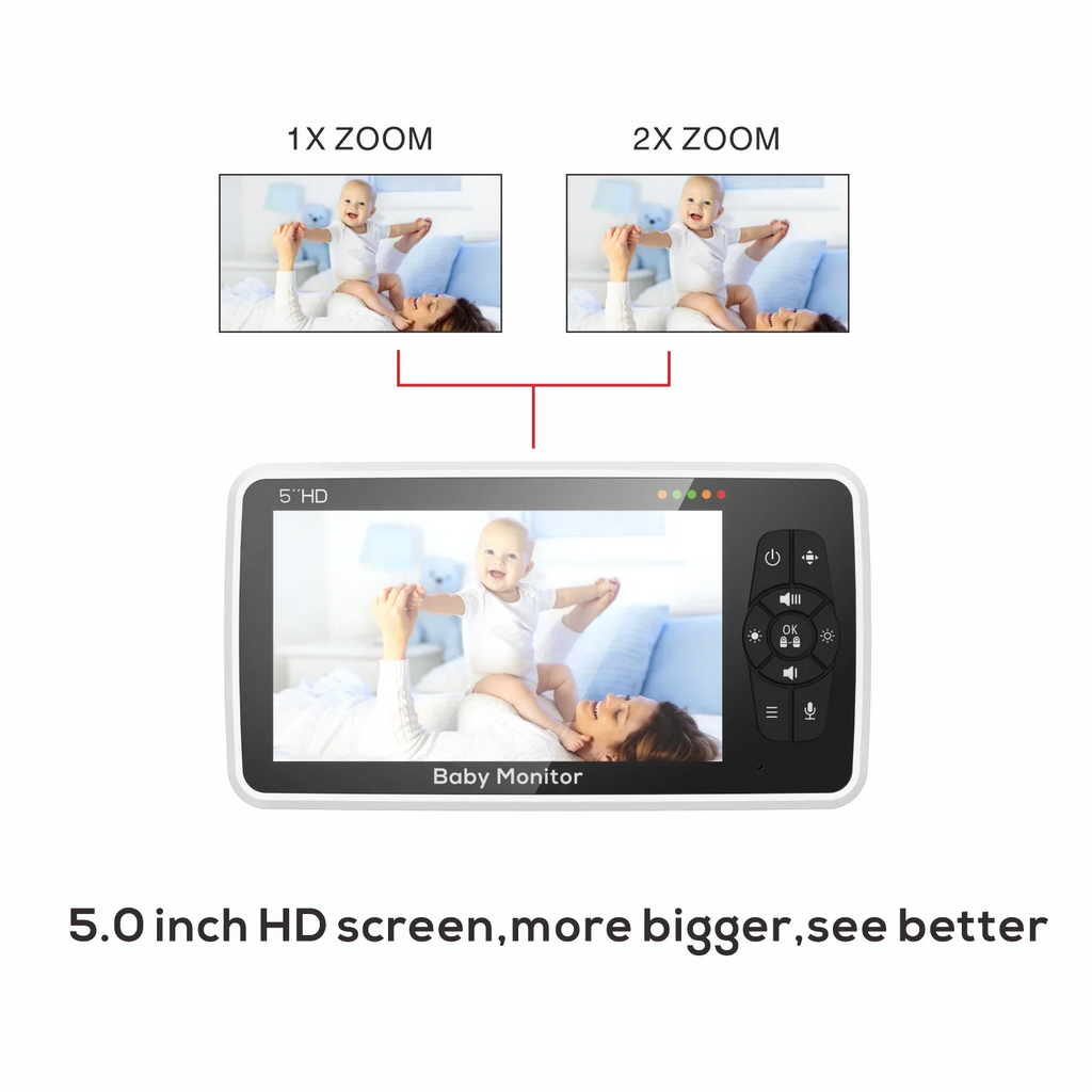 5" Baby Monitor – 1000ft Range, Audio & Video